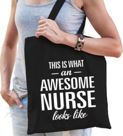 Tas met opdruk: This is what an awesome nurse look like