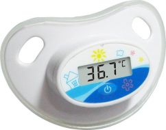 Fopspeentje met digitale thermometer