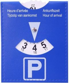 Blauwe parkeerschijf