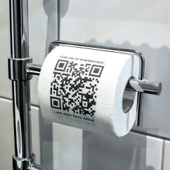 Toiletpapier met QR-codes