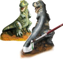 T-Rex dinosaurus gips set