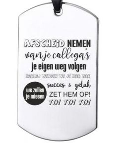 Sleutelhanger met tekst