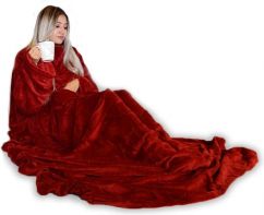 Fleece deken met mouwen